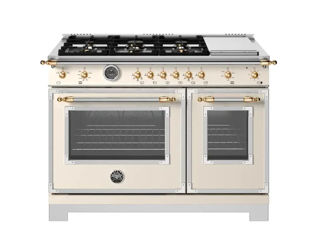 Bertazzoni Heritage Series White 48" Gas Range