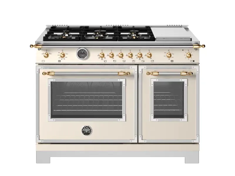Bertazzoni Heritage Series White 48" Gas Range
