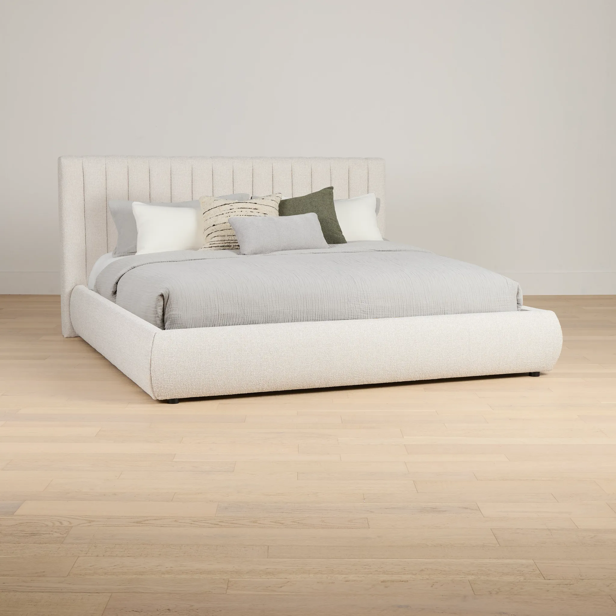 Nomad Light Beige Uph Platform Bed