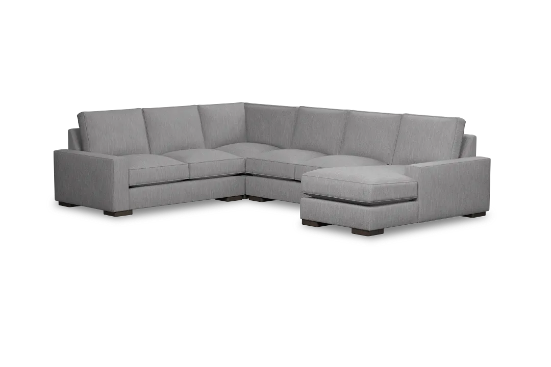 Edgewater Revenue Gray Medium Right Chaise Sectional