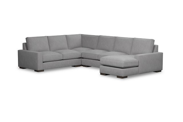 Edgewater Revenue Gray Medium Right Chaise Sectional