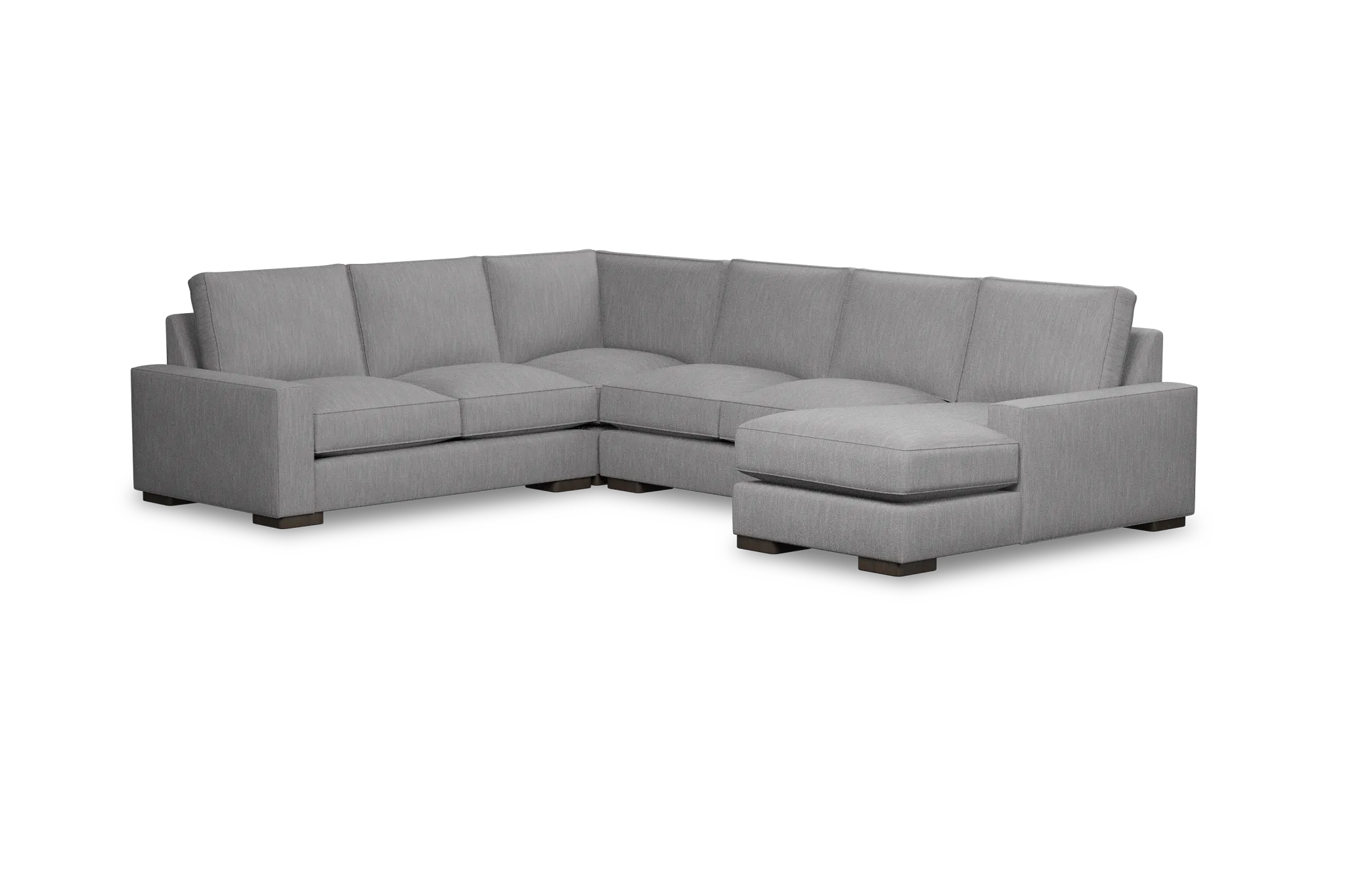 Edgewater Revenue Gray Medium Right Chaise Sectional