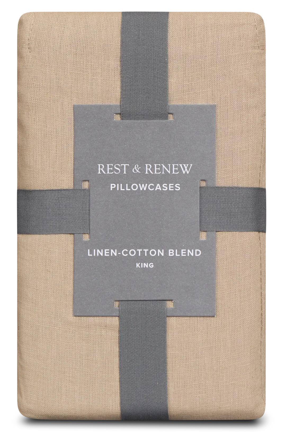 Rest & Renew Linen Blend Dark Beige Set Of 2 Pillowcases Rest & Renew Linen Blend Dark Beige Set Of 2 Pillowcases