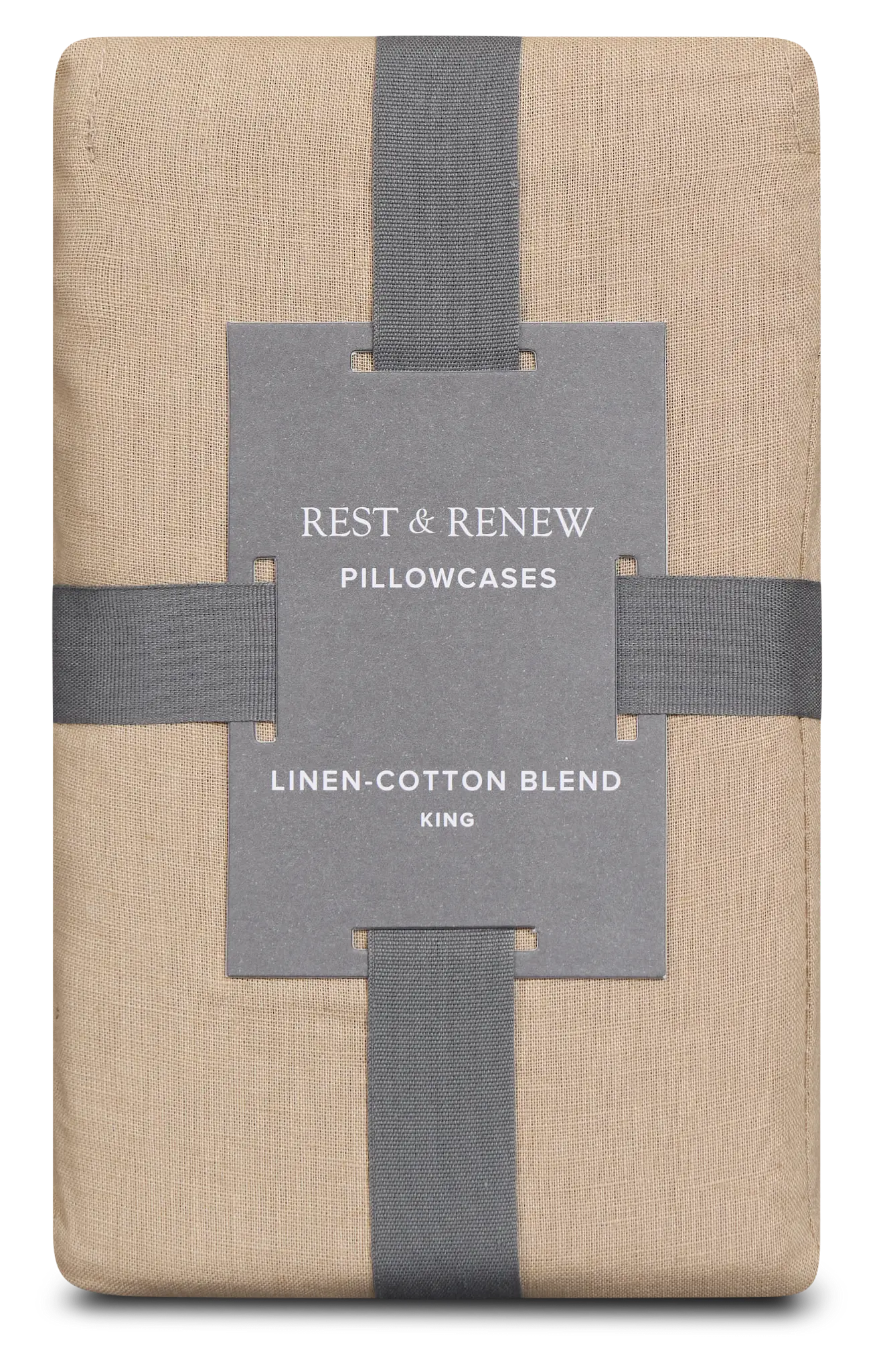 Rest & Renew Linen Blend Dark Beige Set Of 2 Pillowcases Rest & Renew Linen Blend Dark Beige Set Of 2 Pillowcases