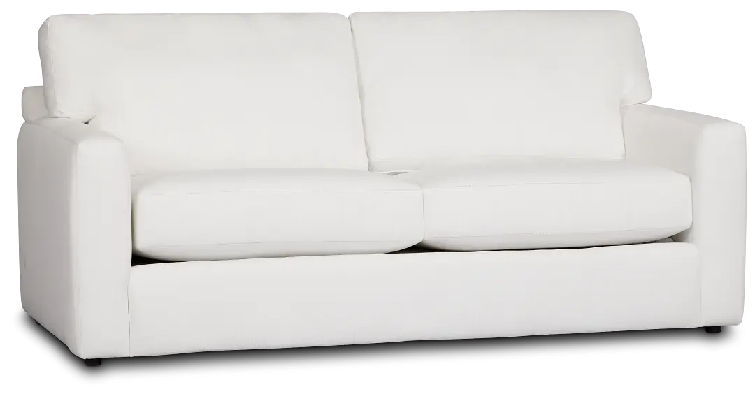 Rhodes White Fabric Sofa Rhodes White Fabric Sofa