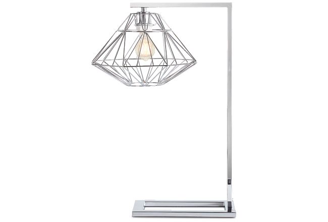 Cage Silver Desk Lamp