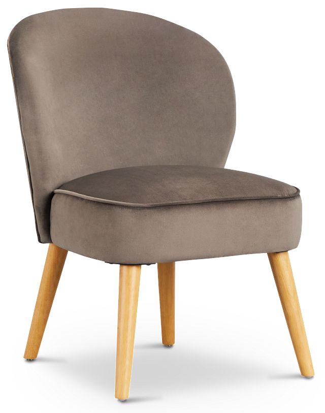 Kate Dark Gray Velvet Accent Chair
