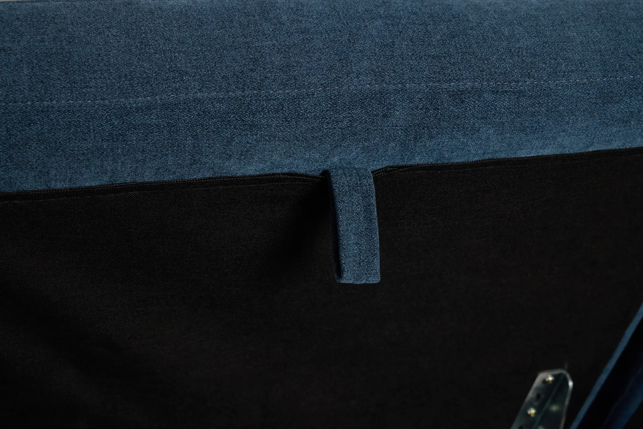 Addie Blue Fabric Small 2-arm Storage Sectional Addie Blue Fabric Small 2-arm Storage Sectional