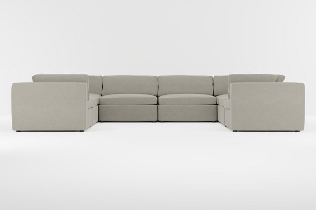Destin Elite Gray Fabric 8-piece Modular Sectional