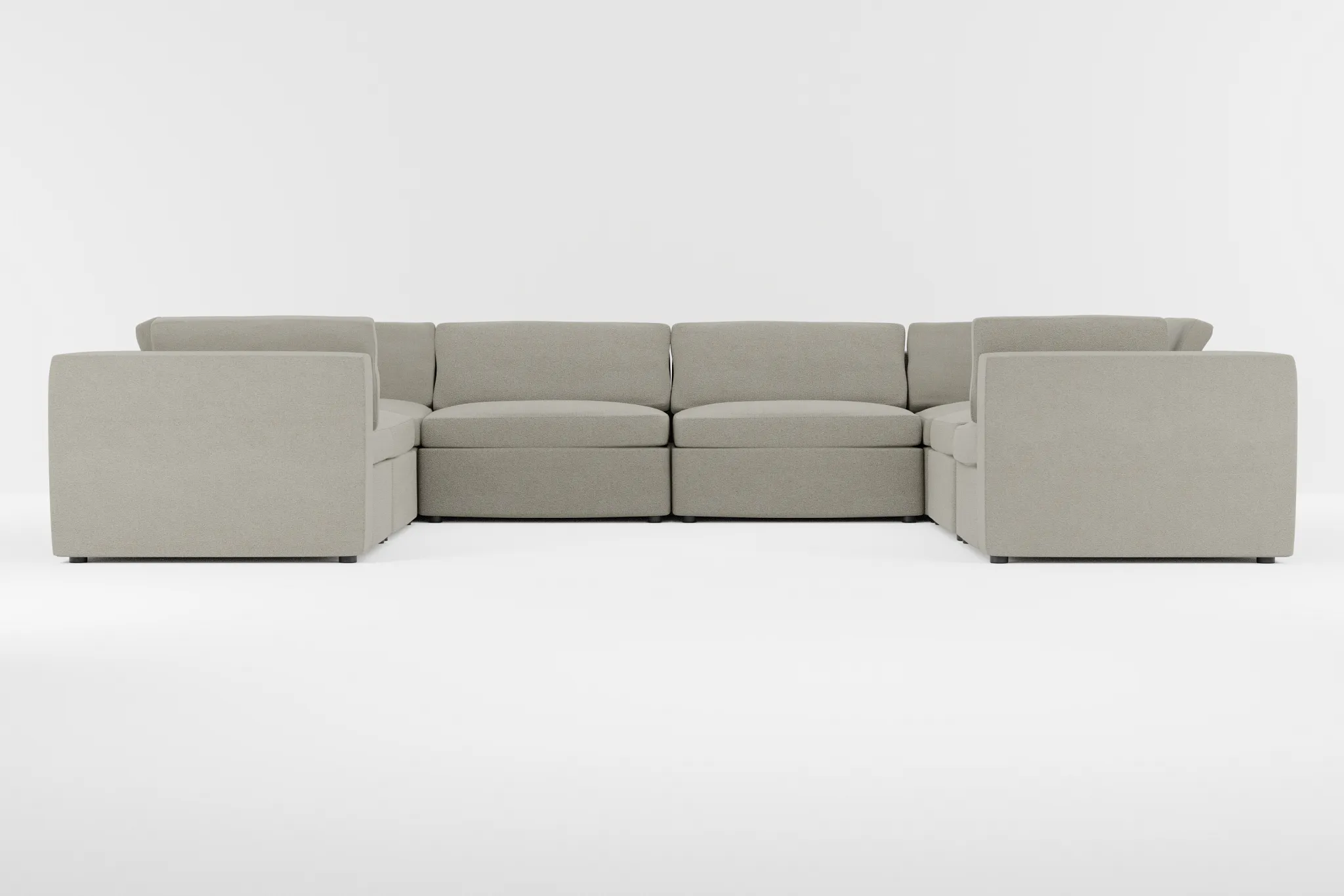 Destin Elite Gray Fabric 8-piece Modular Sectional