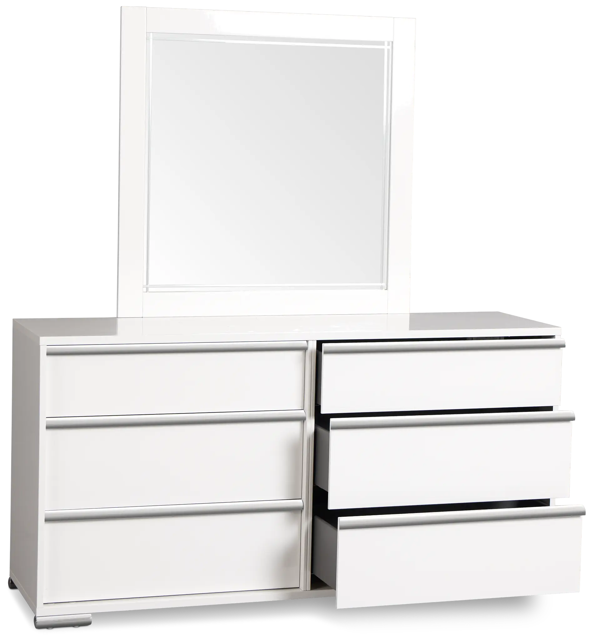 Davie White Dresser & Mirror Davie White Dresser & Mirror