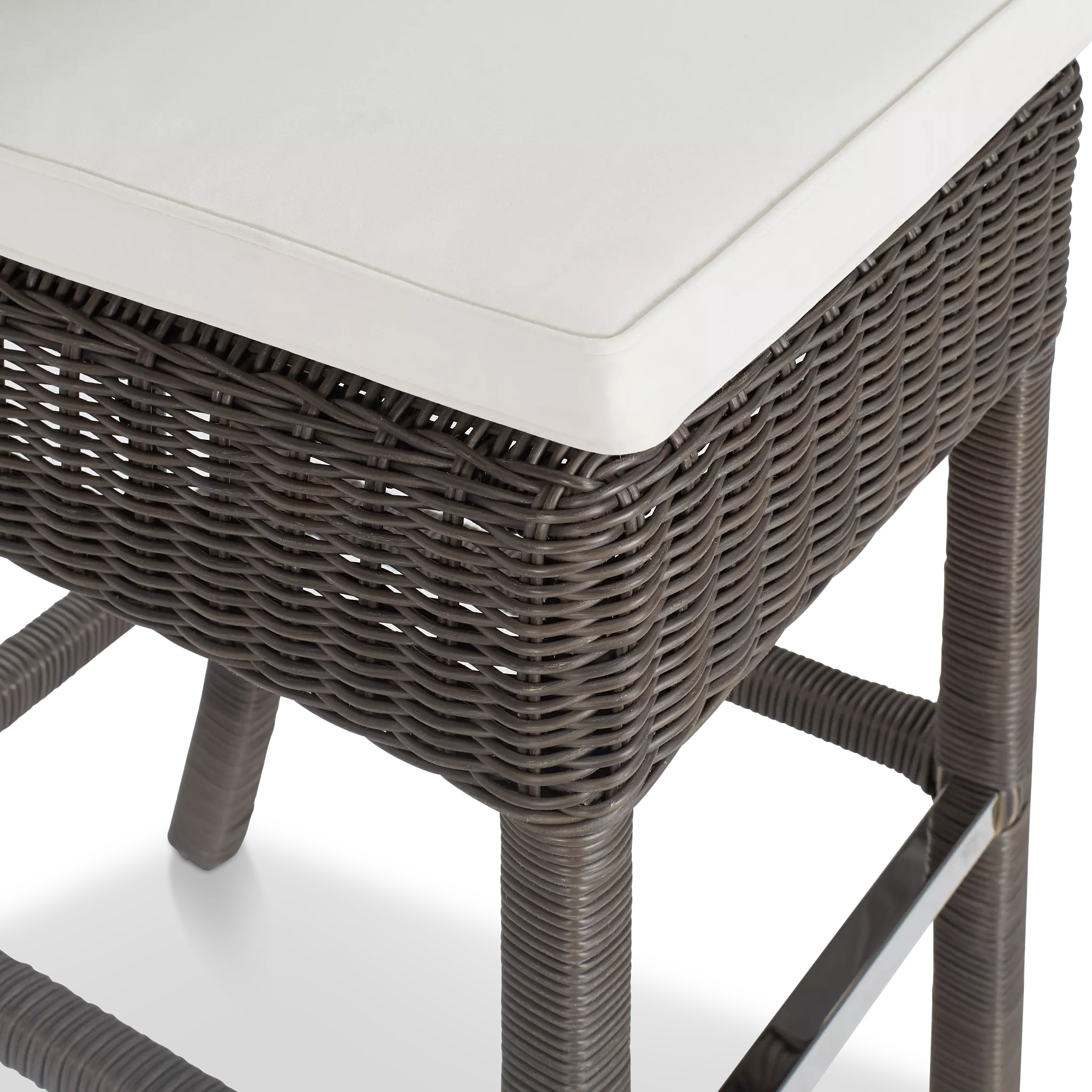 Canyon Gray White Woven 30" Barstool