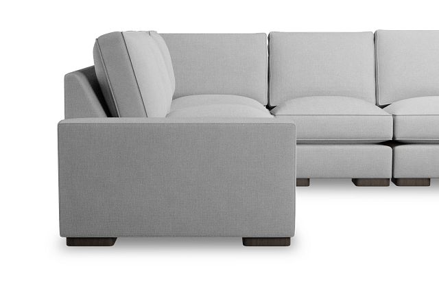 Edgewater Suave Gray Medium Two-arm Sectional