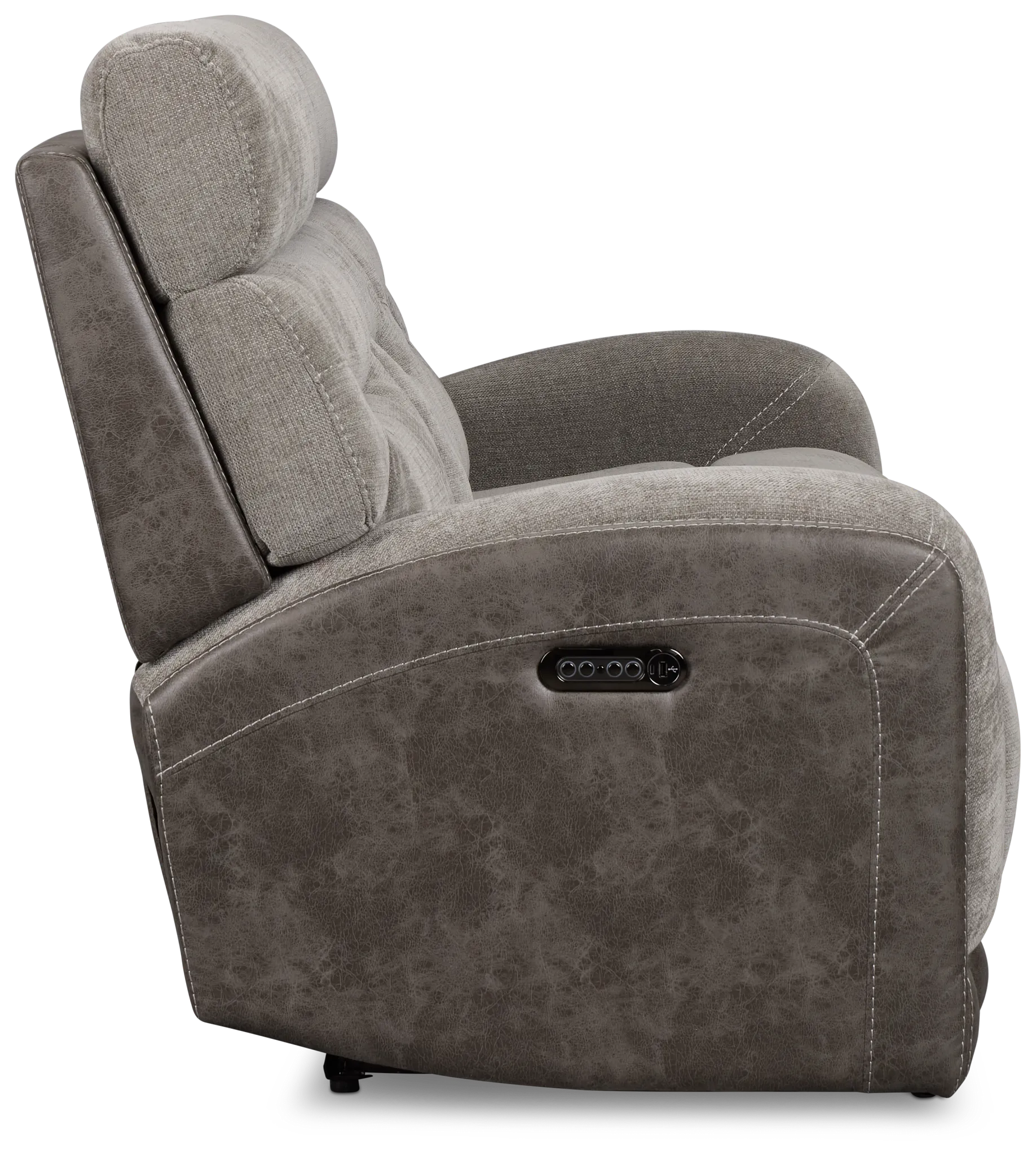 Travis Gray Fabric Power Reclining Sofa