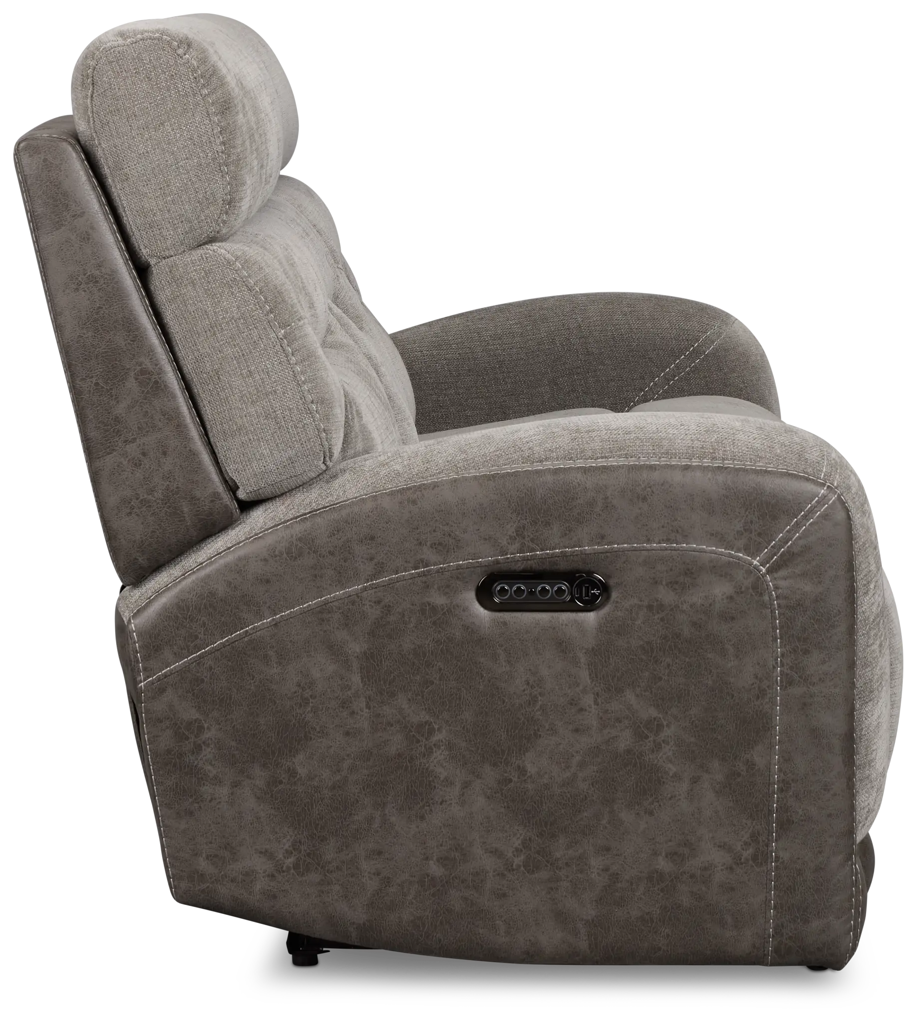 Travis Gray Fabric Power Reclining Sofa Travis Gray Fabric Power Reclining Sofa