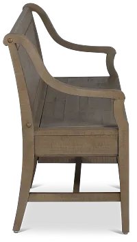 Heron Cove Light Tone Storage Dining Bench