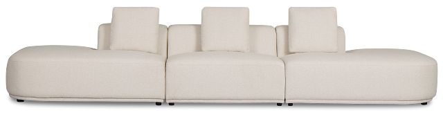 Catalina Beige Fabric 3-piece Modular Sofa