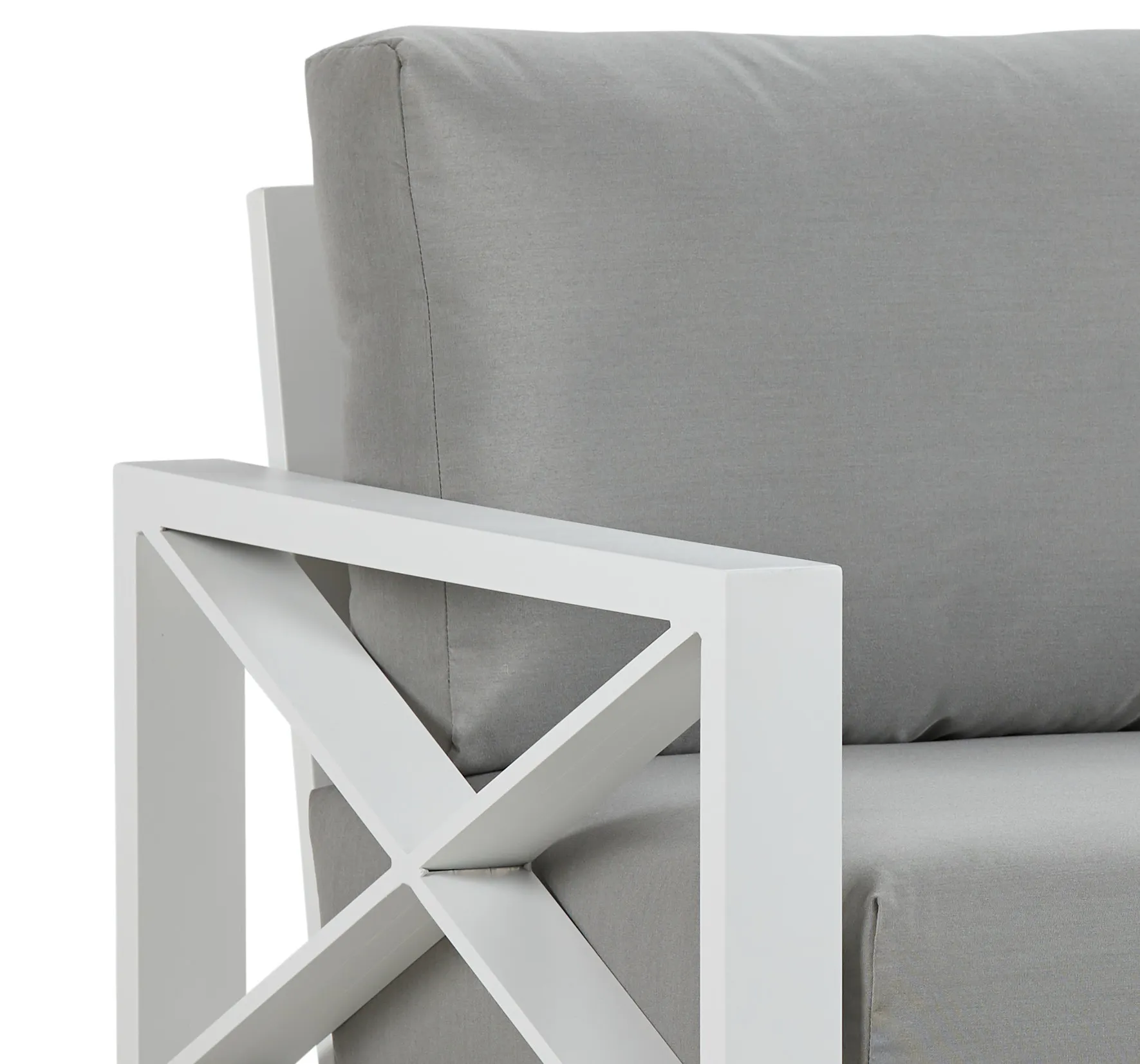Linear White Dark Gray Rocking Chair