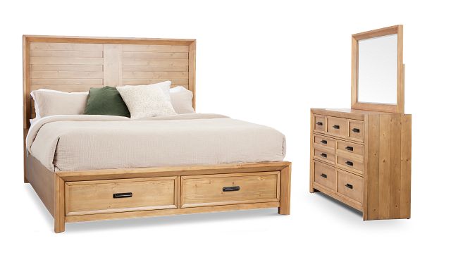 Vail Light Tone Panel Storage Bedroom