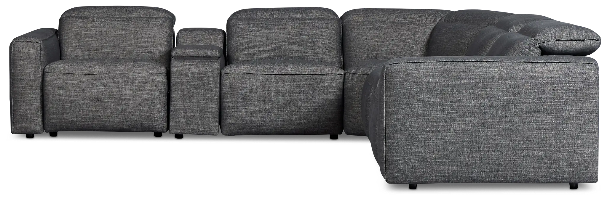 Ryland Dark Gray Fabric Large Triple Power Reclining Two-arm Sectional Ryland Dark Gray Fabric Large Triple Power Reclining Two-arm Sectional