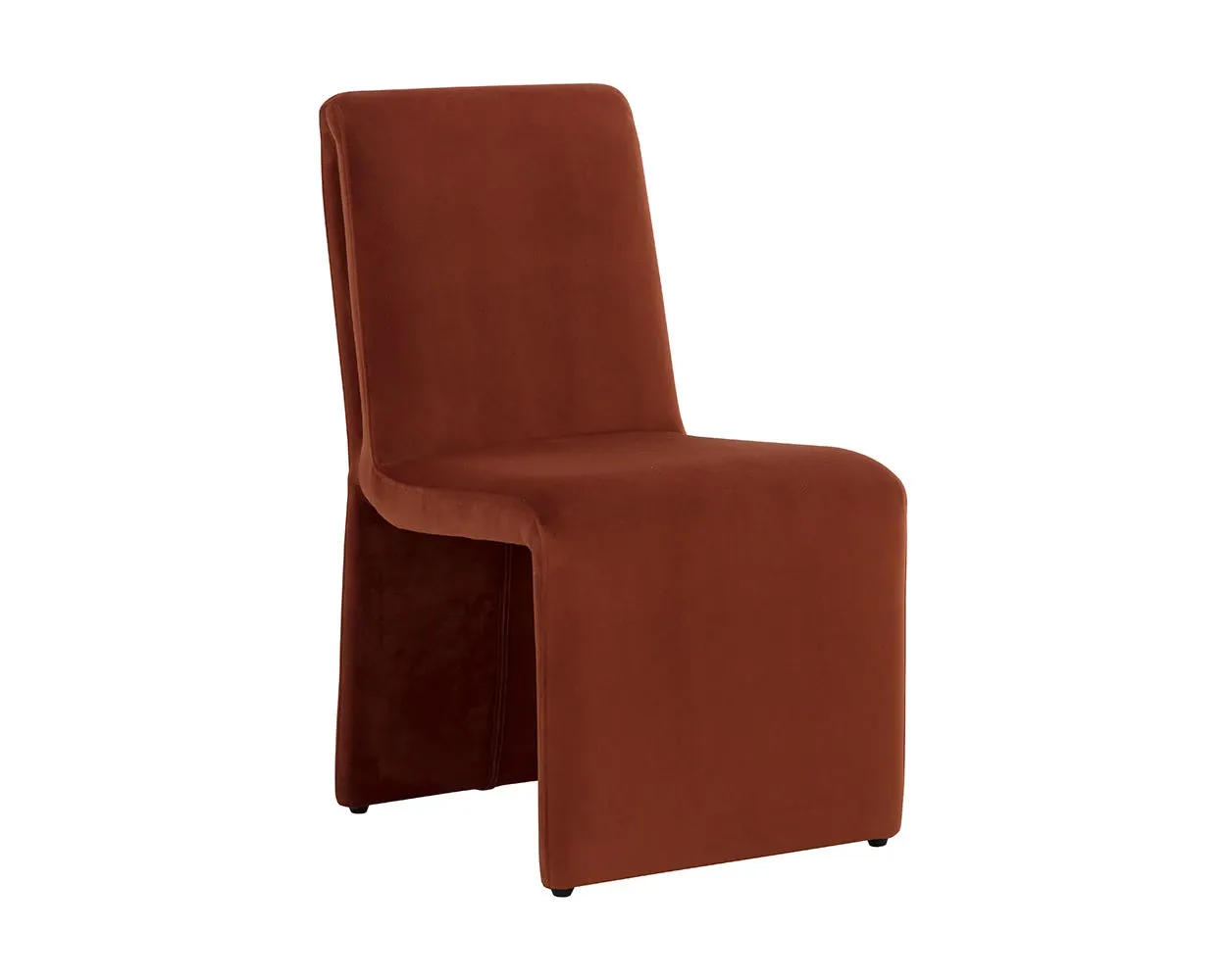 Heron Orange Fabric Upholstered Side Chair