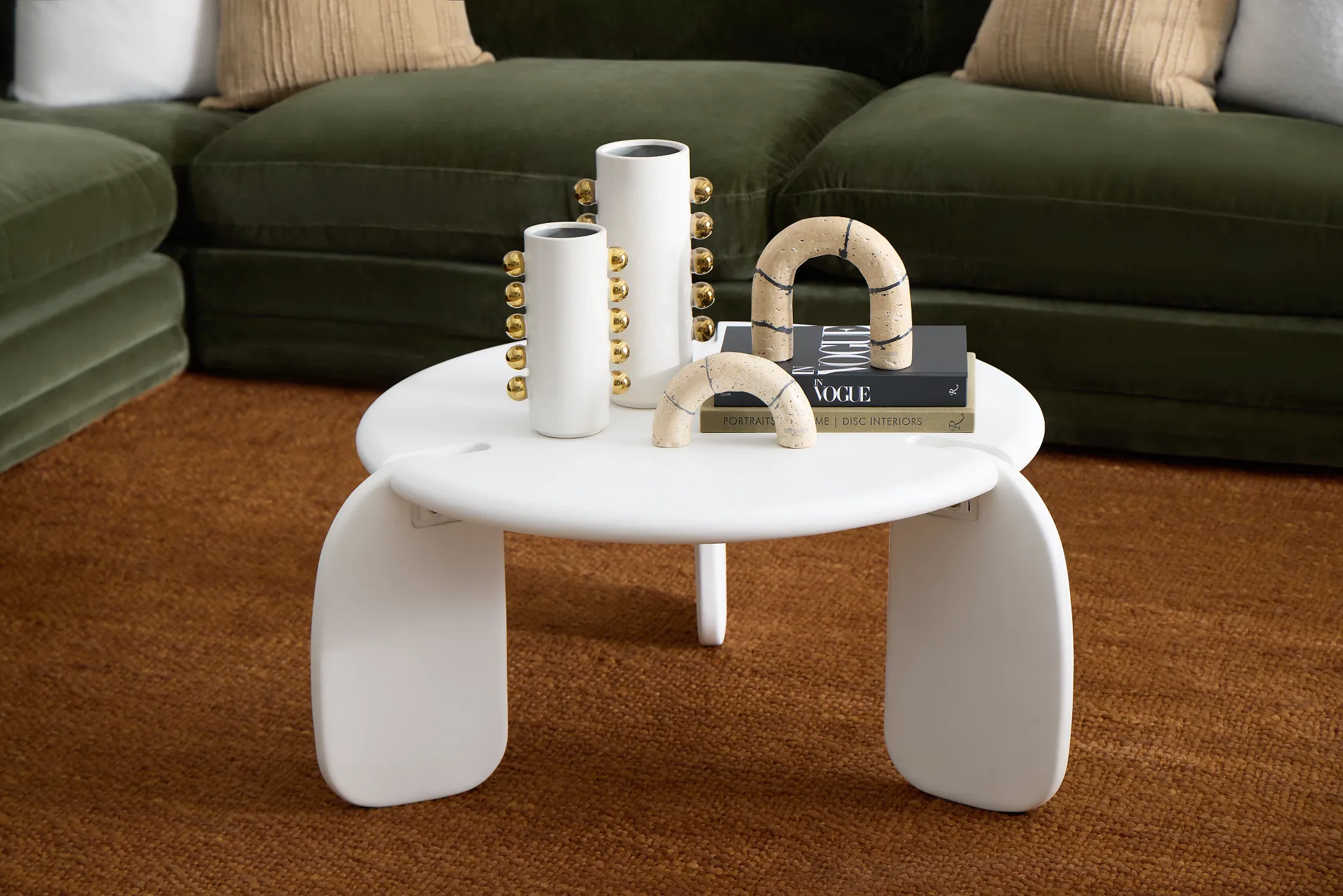 Layla White Round Coffee Table