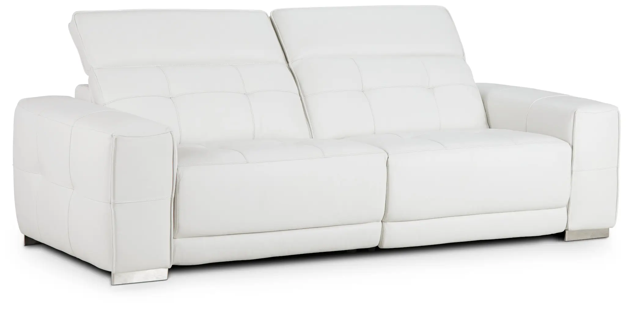Reva White Leather Power Reclining Sofa Reva White Leather Power Reclining Sofa