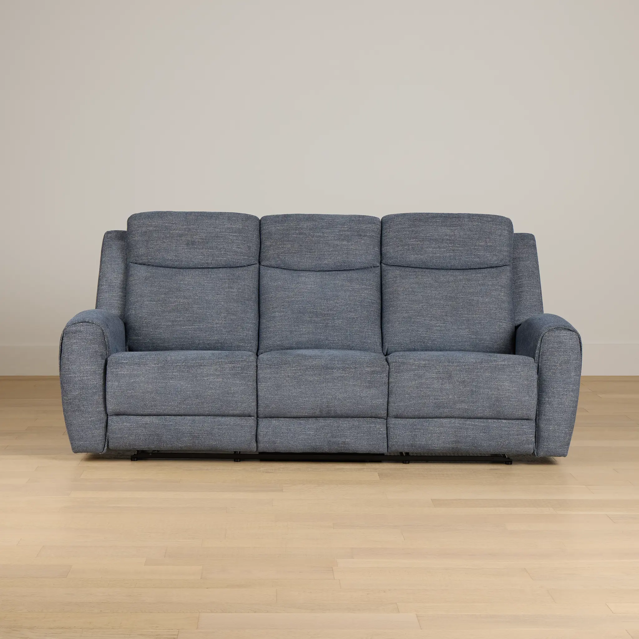 Walker Blue Fabric Reclining Sofa Walker Blue Fabric Reclining Sofa