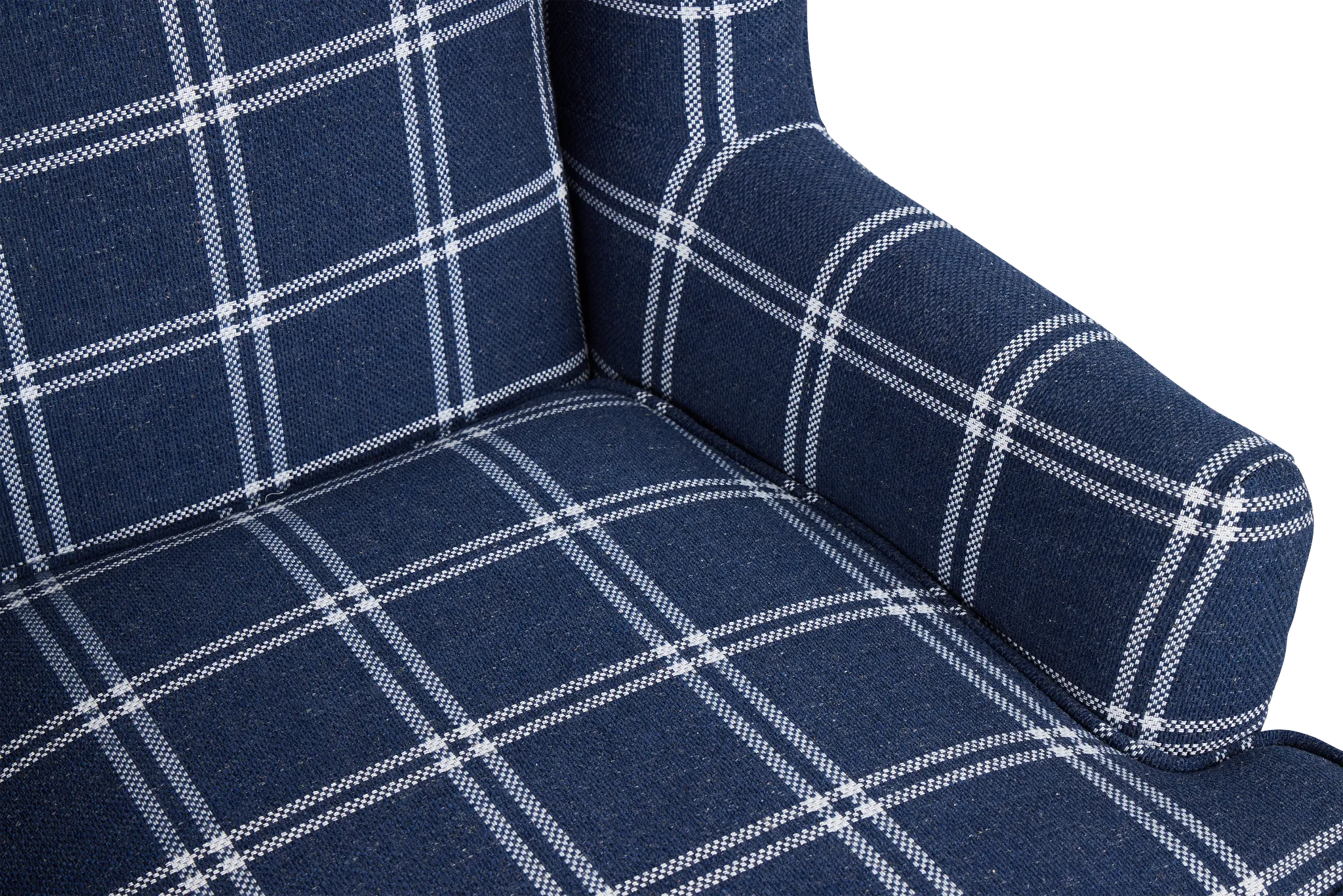 Leyla Dark Blue Fabric Accent Chair