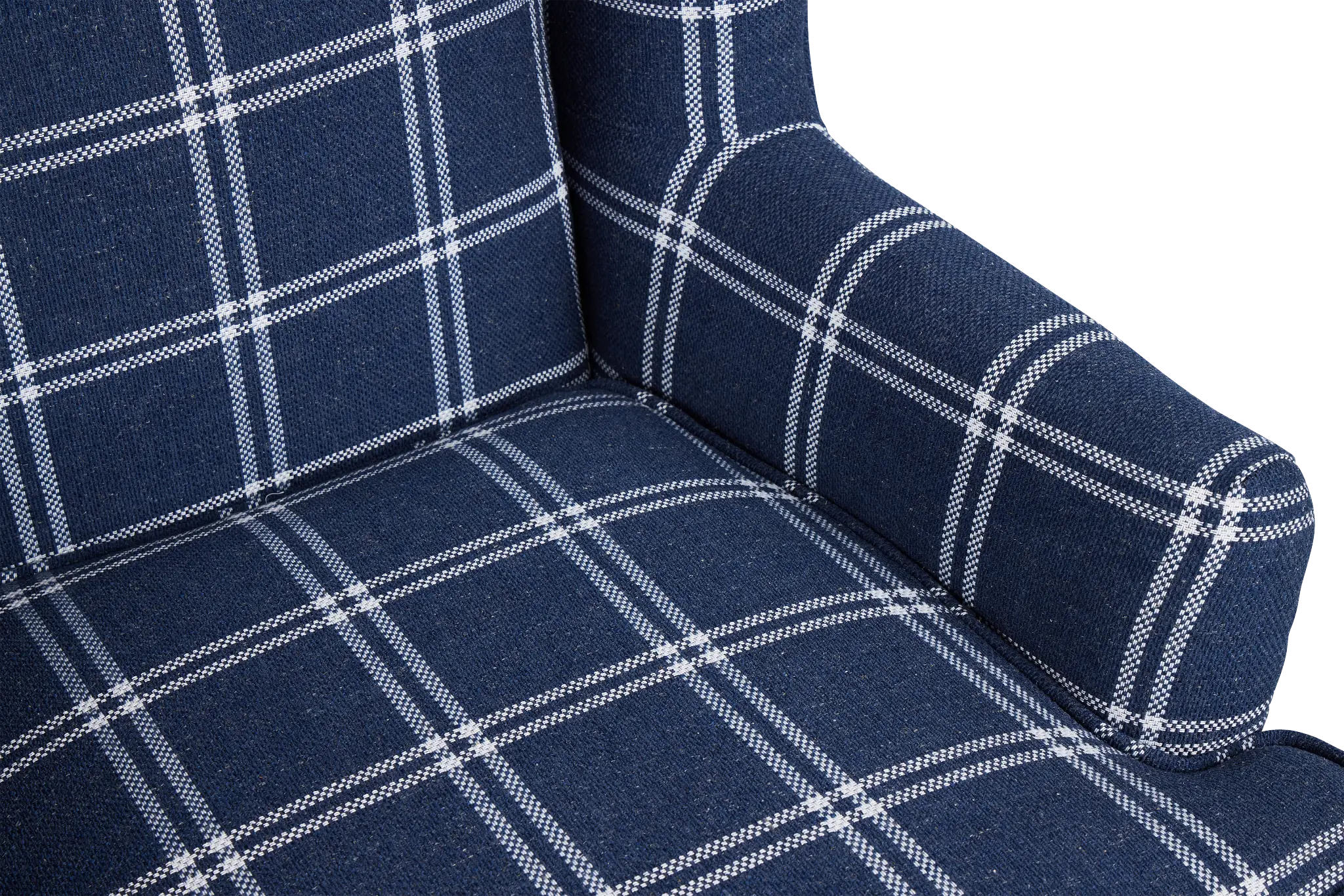Leyla Dark Blue Fabric Accent Chair Leyla Dark Blue Fabric Accent Chair