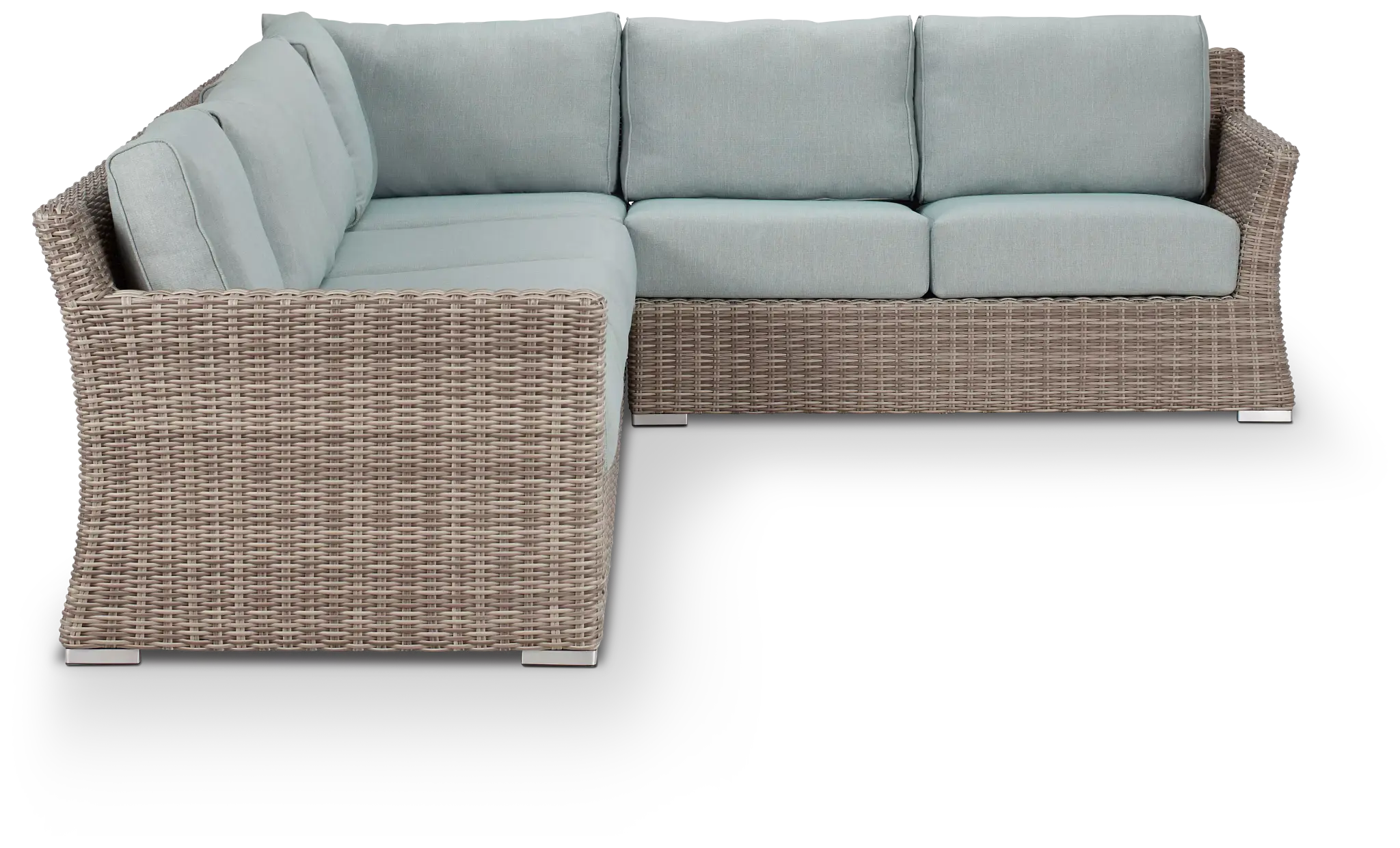 Raleigh Teal Woven Large Two-arm Sectional Raleigh Teal Woven Large Two-arm Sectional