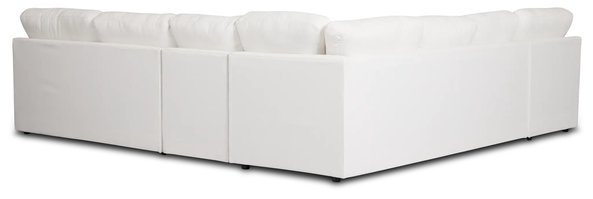 Rhodes White Fabric Large Left Chaise Sectional Rhodes White Fabric Large Left Chaise Sectional