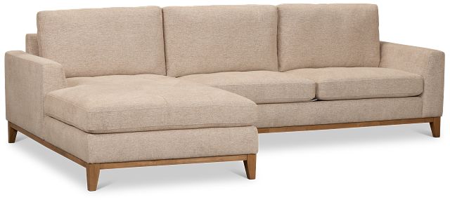 Maisie Light Brown Fabric Left Chaise Sectional