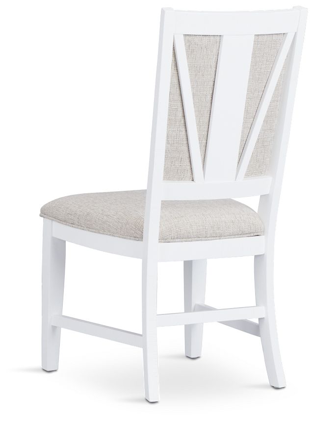 Heron Cove White Upholstered Side Chair