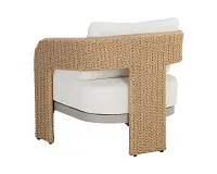 Anya Light Brown Ivory Accent Chair