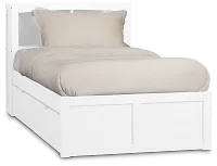 Charleston White Bookcase Bed With 2 Storage Drawers