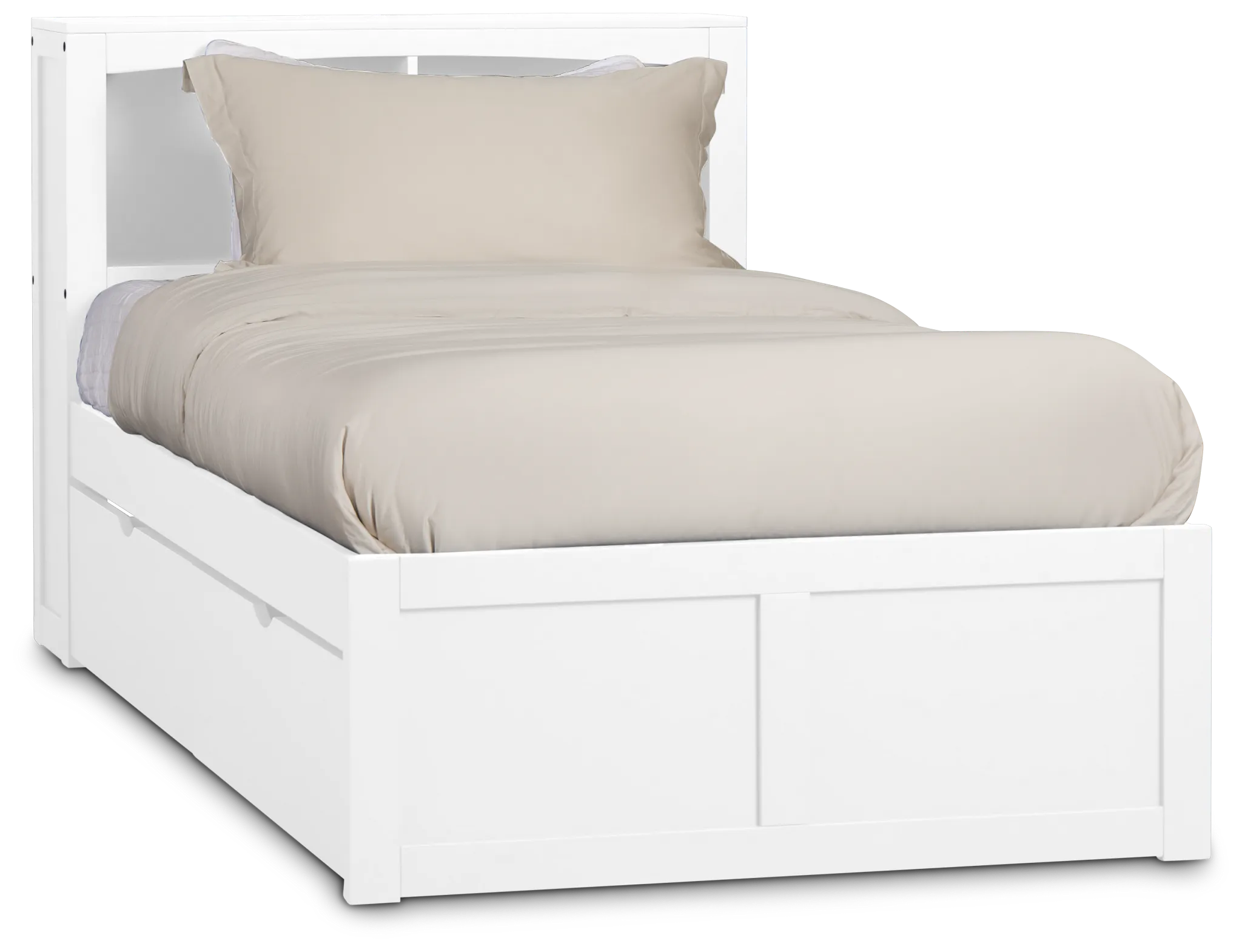 Charleston White Bookcase Bed With 2 Storage Drawers