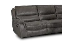 Dober Dark Gray Micro Small Two-arm Manually Reclining Sectional