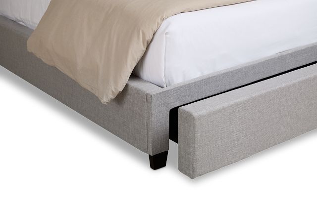 Monica Light Gray Uph Platform Storage Bed