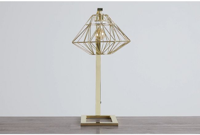 Cage Gold Desk Lamp