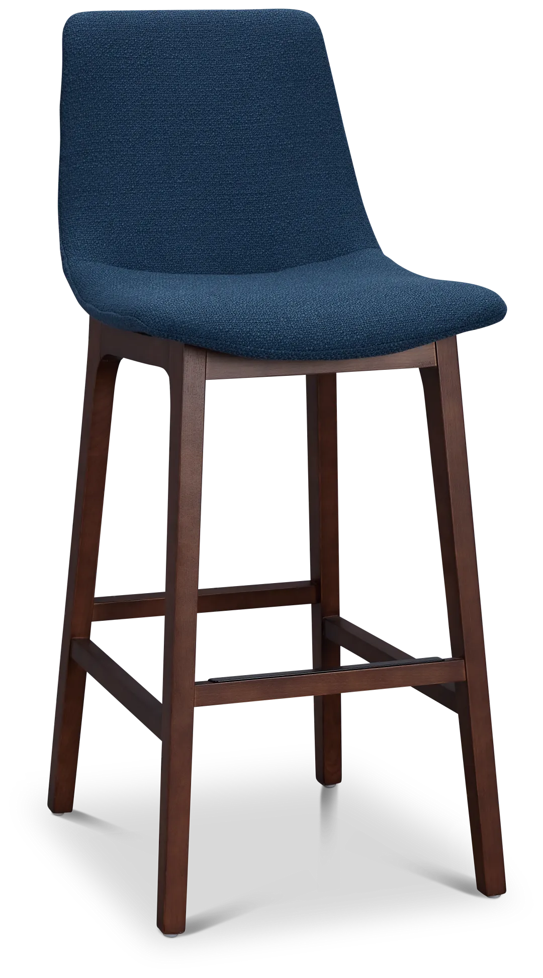 Hamilton Dark Blue Fabric 30" Upholstered Barstool