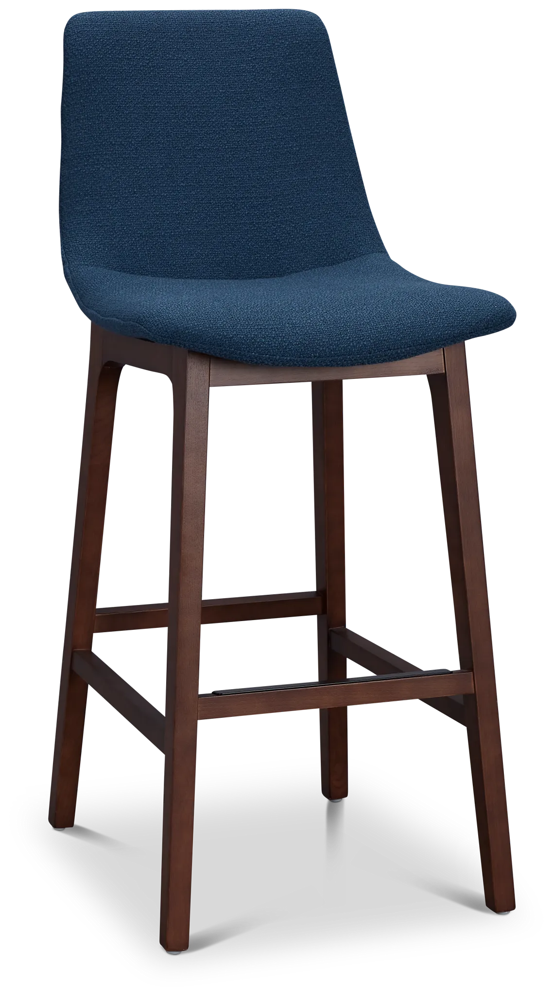 Hamilton Dark Blue Fabric 30" Upholstered Barstool