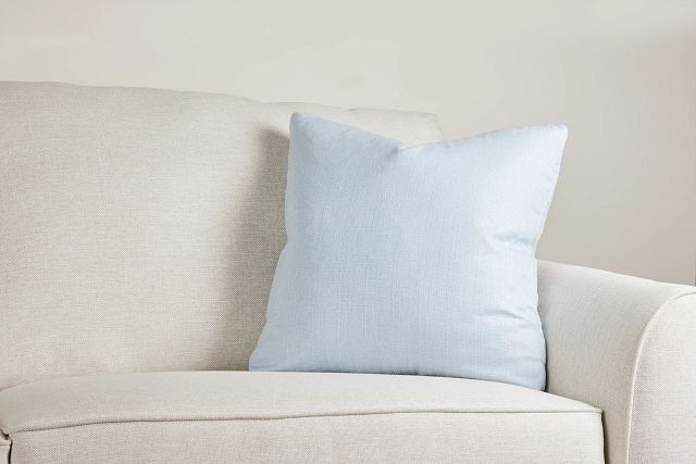 Zeke Light Blue 20" Accent Pillow
