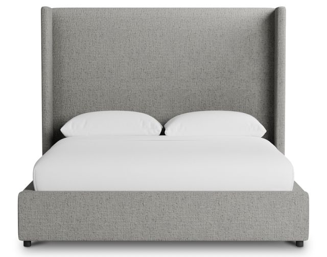 Captiva Linen Gray 60" Upholstered Shelter Bed