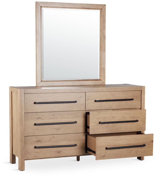 Tahoe Light Tone Dresser & Mirror