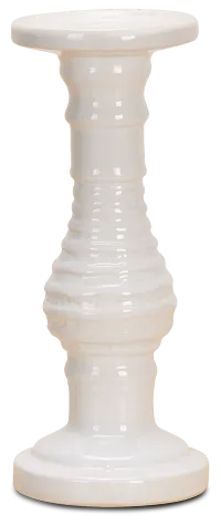 Eme White Stripe Candle Holder