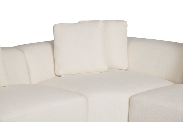 Catalina White Fabric Medium Left Chaise Sectional