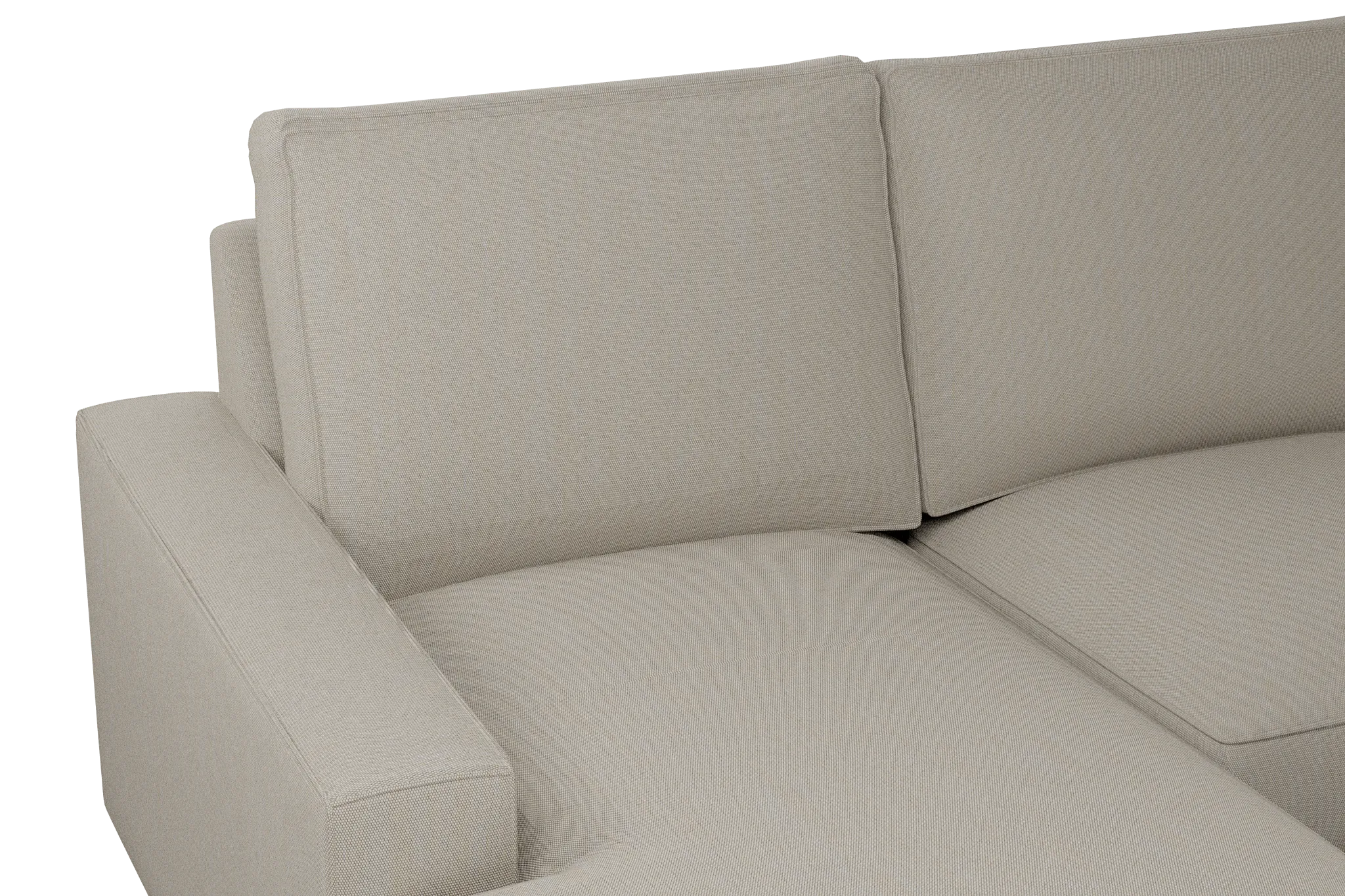 Edgewater Peyton Beige Medium Left Chaise Sectional