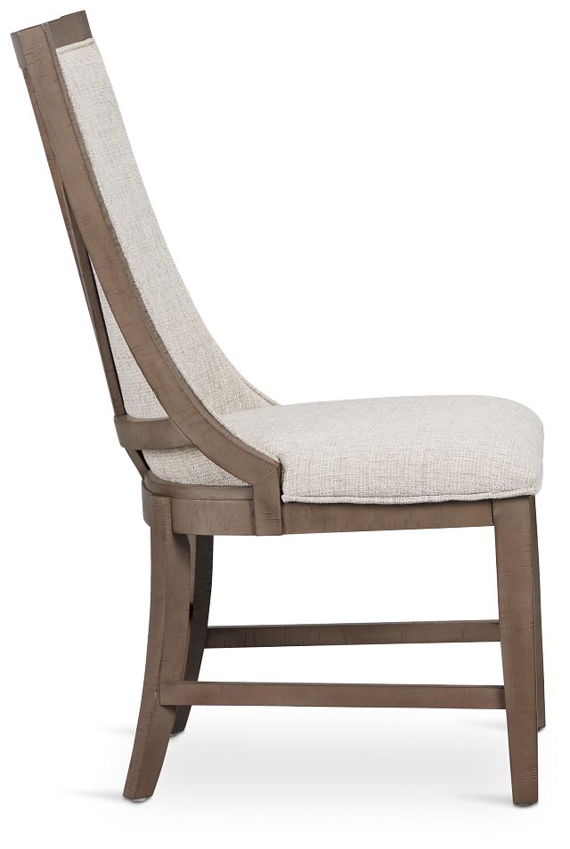 Heron Cove Light Tone Curved Upholstered Side Chair