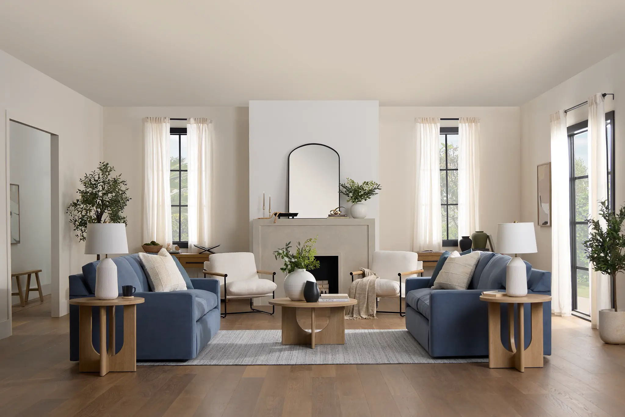 Hudson Blue Fabric Sofa Hudson Blue Fabric Sofa